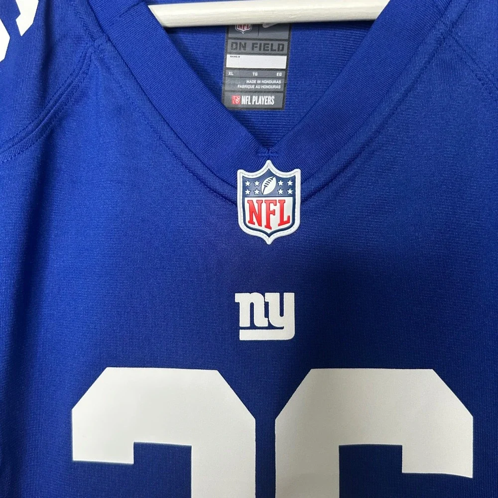 Nike NWT Women's NFL Giants Saquon Barkley 26 Jersey On Field Apparel Blue XL